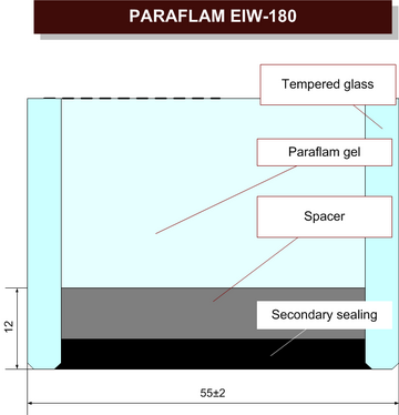Fire-resistant glass Paraflam EIW-180